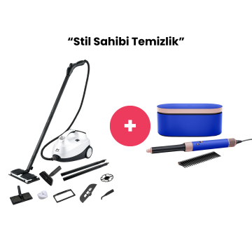 ''Stil Sahibi Temizlik'' Paketi (Pirantech Çok Fonksiyonlu Buharlı Temizlik Makinesi  + Dyson Airwrap)