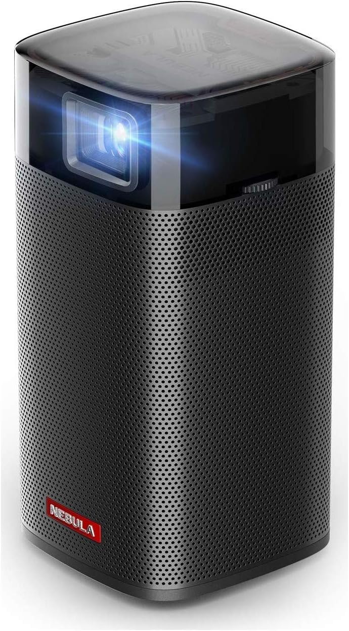 Anker Nebula Apollo Akıllı Taşınabilir WiFi Kablosuz Pico Projeksiyon Cihazı ve Hoparlör, Siyah, D24
