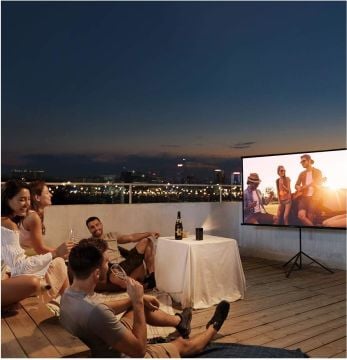 Anker Nebula Apollo Akıllı Taşınabilir WiFi Kablosuz Pico Projeksiyon Cihazı ve Hoparlör, Siyah, D24