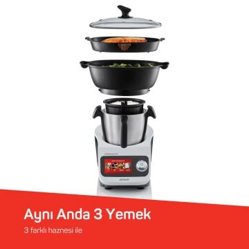 Arzum Thermogusto Çok Fonksiyonlu Akıllı Mutfak Robotu -Beyaz