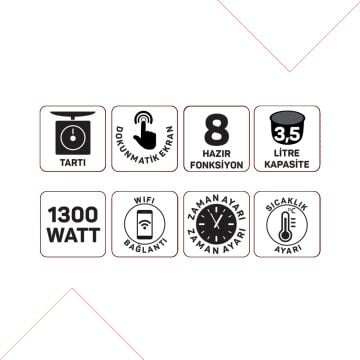 Arzum Thermogusto Çok Fonksiyonlu Akıllı Mutfak Robotu -Beyaz