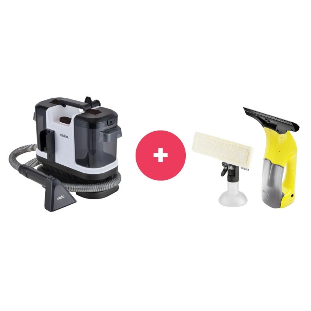 SİNBO SCC-7605 Halı- Koltuk Yıkama Makinesi & Karcher Cam Temizleme & 100 ML Karcher Halı Koltuk Deterjanı