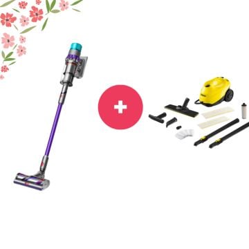 Dyson V15 Süpürge + Karcher Buharlı Temizlik Makinesi
