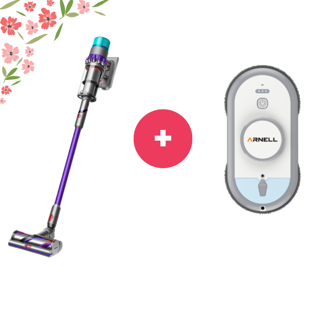 Dyson V15 Detect Total Clean Kablosuz Süpürge + Arnell Cam Pencere Temizleme Robotu