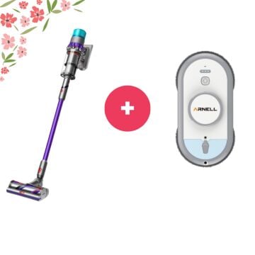 Dyson V15 Detect Total Clean Kablosuz Süpürge + Arnell Cam Pencere Temizleme Robotu