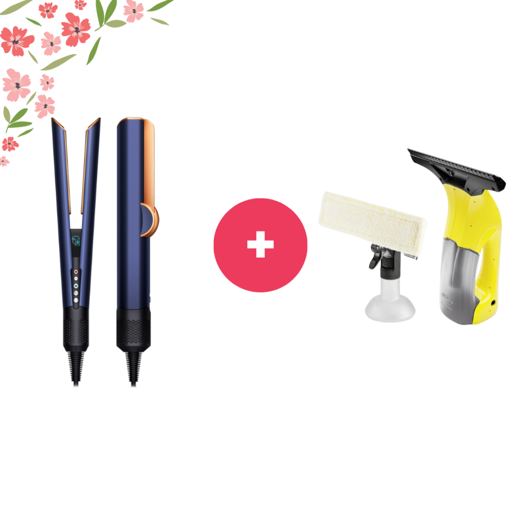 Dyson Airstrait Saç Düzleştirici + Karcher Cam Temizleme Makinesi