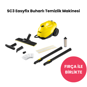 Fırça ile Birlikte + Karcher SC 3 Easyfix Buharlı Temizlik Makinesi