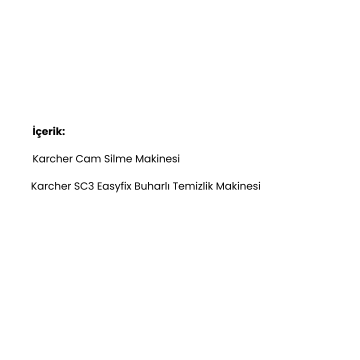 Karcher SC3 Buharlı Temizlik Makinesi & 1 Adet Tek Kullanımlık Bez & Cam Silme Makinesi