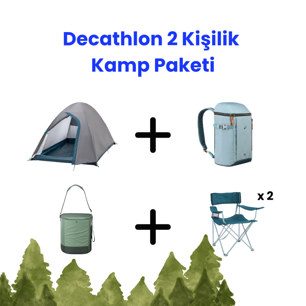 DECATHLON 2 Kişilik Kamp Seti