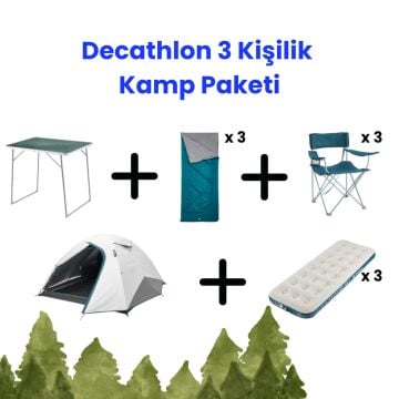 DECATHLON 3 Kişilik Kamp Seti
