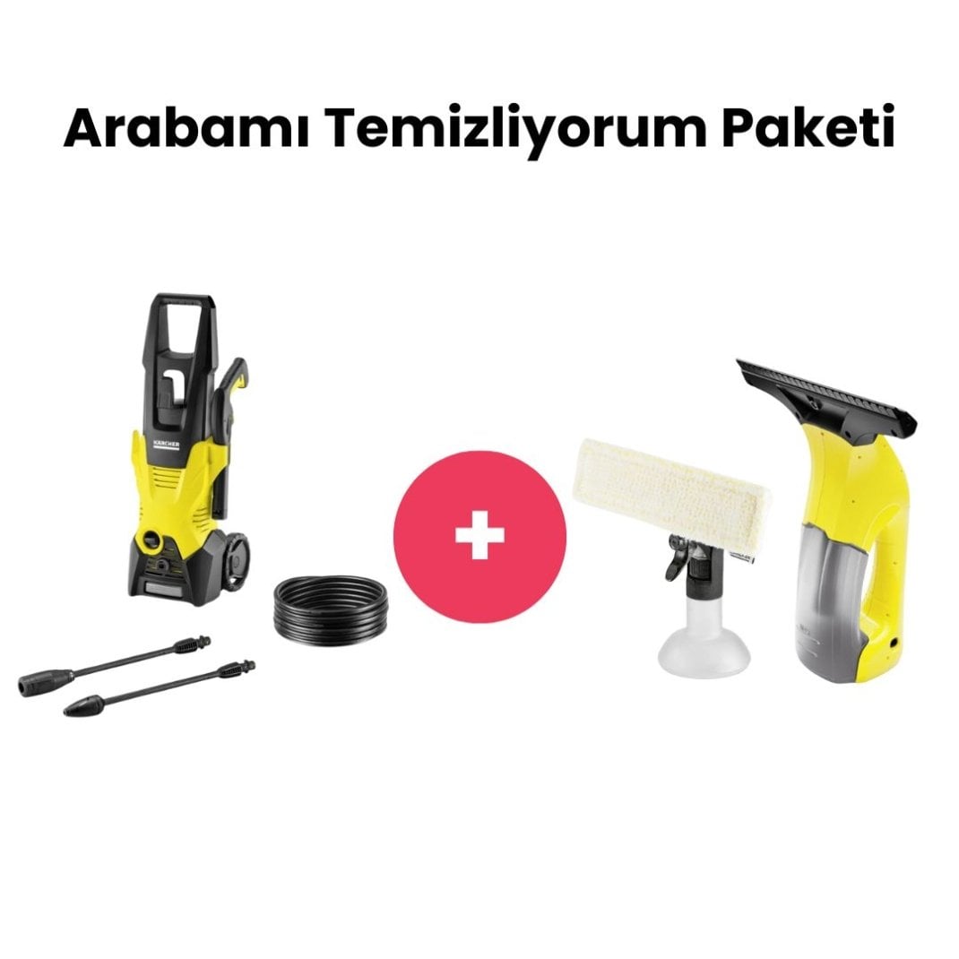 Karcher K 3 Basınçlı Yıkama Makinası + Karcher Cam Temizleme Makinası