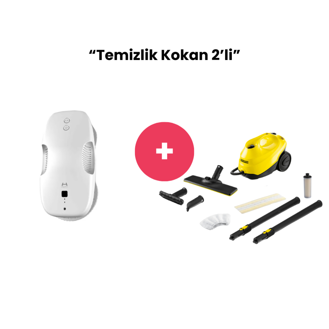 Karcher SC3 Buharlı Temizlik Makinesi + Kiwi Cam Temizleme Robotu