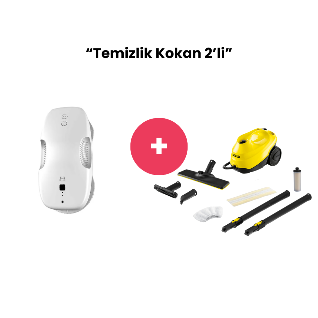 Karcher SC3 Buharlı Temizlik Makinesi + Kiwi Cam Temizleme Robotu