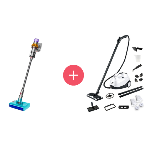 Dyson V15s Detect Submarine Islak ve Kuru Kablosuz Süpürge + Pirantech Buharlı Temizlik Makinesi
