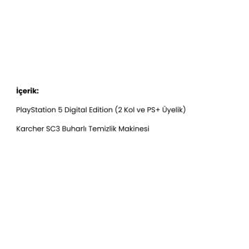 “Bir Oyun Daha Sonra Temizlik” Paketi (PlayStation 5 + Karcher SC 3 Buharlı Temizlik Makinesi)