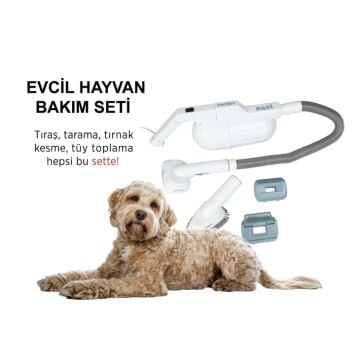 Fantom Pati K9 Profesyonel Kedi Köpek Hayvan Tüy Bakım Seti - Elektrikli Vakum Şarjlı Tıraş Ve Tüy Toplama