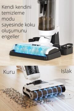 Kiwi KSC-4270 Şarjlı Sesli Komutlu Islak-Kuru Süpürge ve Zemin Temizleyici & Hutt Cam Silme Robotu